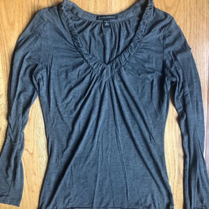 Banana Republic Gray Long-Sleeve Shirt